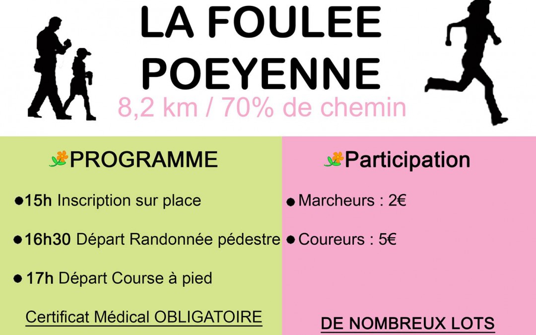 Foulée Poeyenne – 29 août – Poey de Lescar