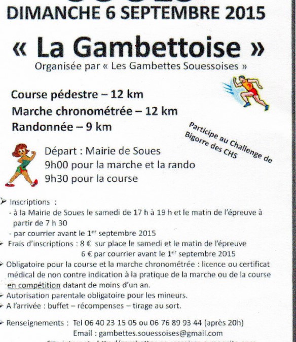 la Gambettoise – 6 septembre – Soues