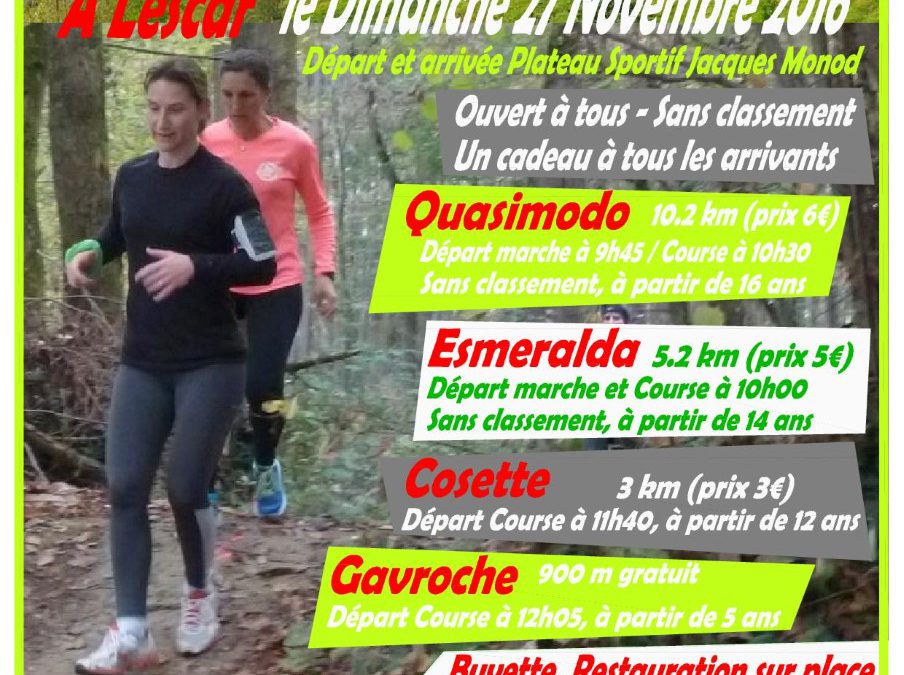 Trail Victor Hugo – 27 novembre – Lescar